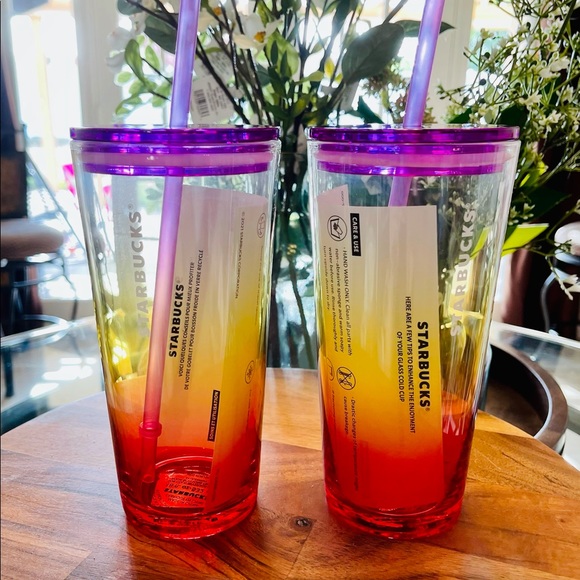 Starbucks Ombré Sunset Glass Reusable Tumbler - Picture 3 of 16